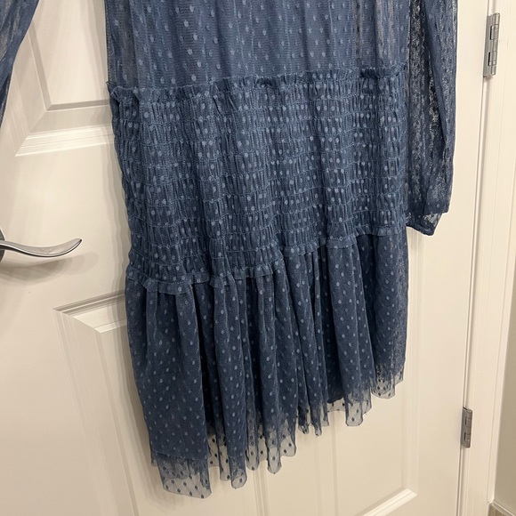 Anthropologie Blue Sheer Dress - Picture 10 of 10